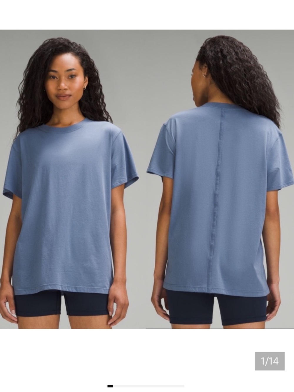 Lululemon All Yours Cotton T-Shirt Oasis Blue size XS
